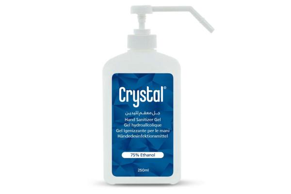 Crystal 75% Medical Alcohol Hand Sanitizer Gel Size 250 ml